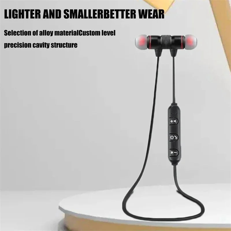 Auriculares inalámbricos Bluetooth con banda para el cuello, monitor intrauditivo con micrófono, batería de larga duración, auriculares de alta calidad para deporte