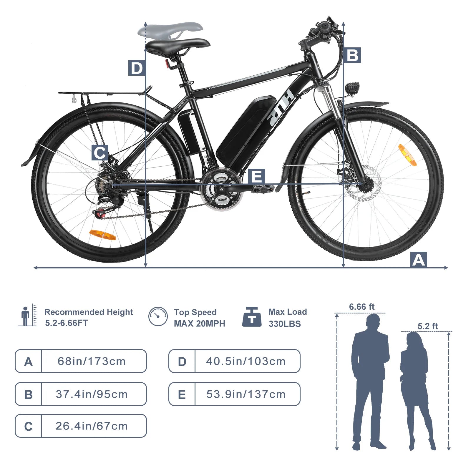 Bicicleta eléctrica ZNH 1000W, bicicleta de montaña eléctrica de 26 pulgadas con batería de 48V, Ebike para adultos de 50 millas y 20 MPH, UL 2849