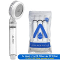 ALTHY High Pressure SPA Handheld Shower Head Water Filter, Reduce Chlorine Heavy Metal, Improves Dry Skin,Hair Dandruff,Eczema
