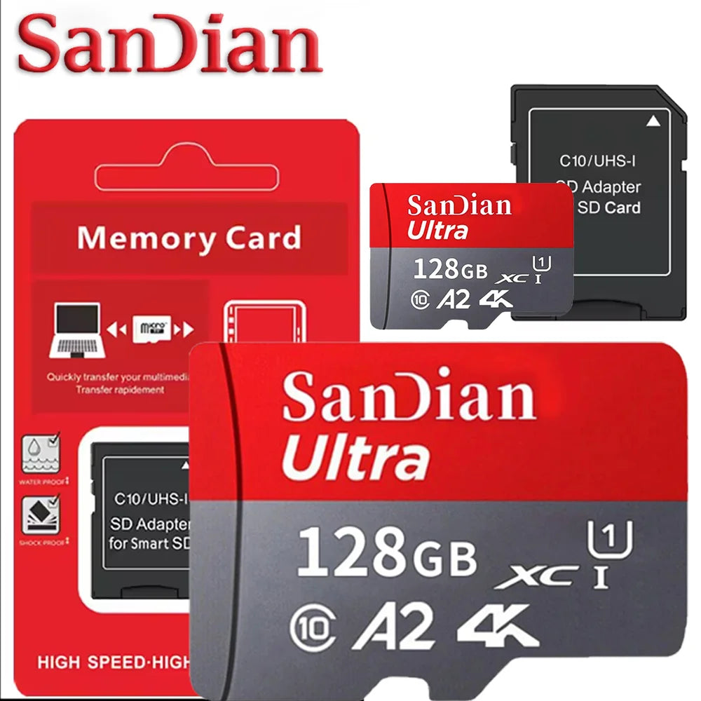 512GB 256GB 128GB 64GB 32GB  SD Card Memory Card Micro TF SD High Speed U3 V30 A2 Mirrorless Camera 8K Video Recording