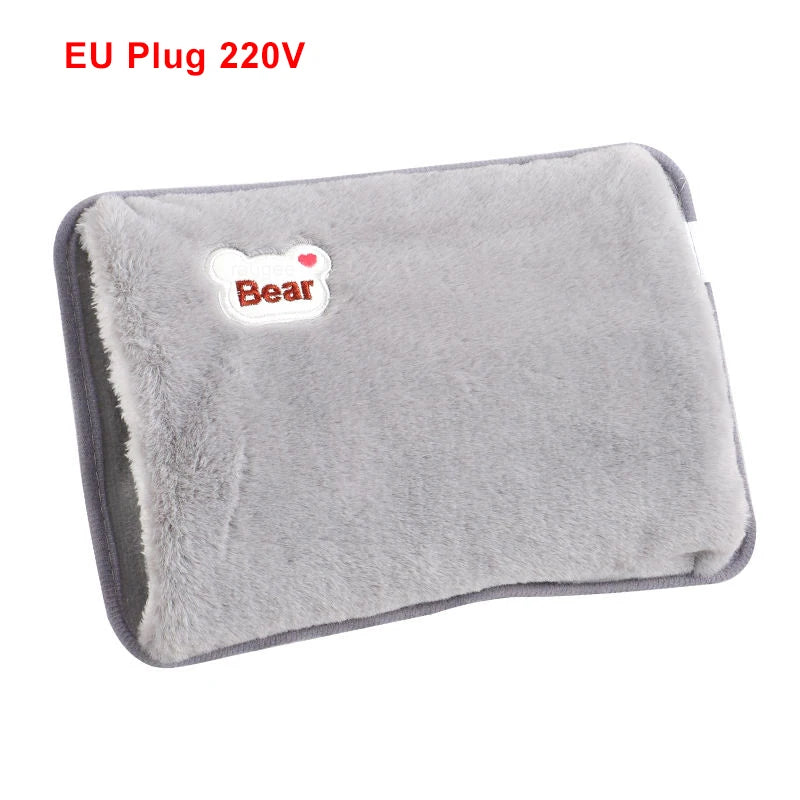 Electric Hand Warmer Portable Heated Gloves USB Warming Plush Hot Water Bottle Heating Water Bags Warm Hand Pocket for Winter