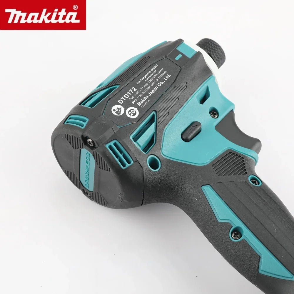 Makita DTD172 Impact Drive 1/4inch Brushless Electric Screwdriver Cordless 180N.m Electric Drill Power Tools makita 18v tools
