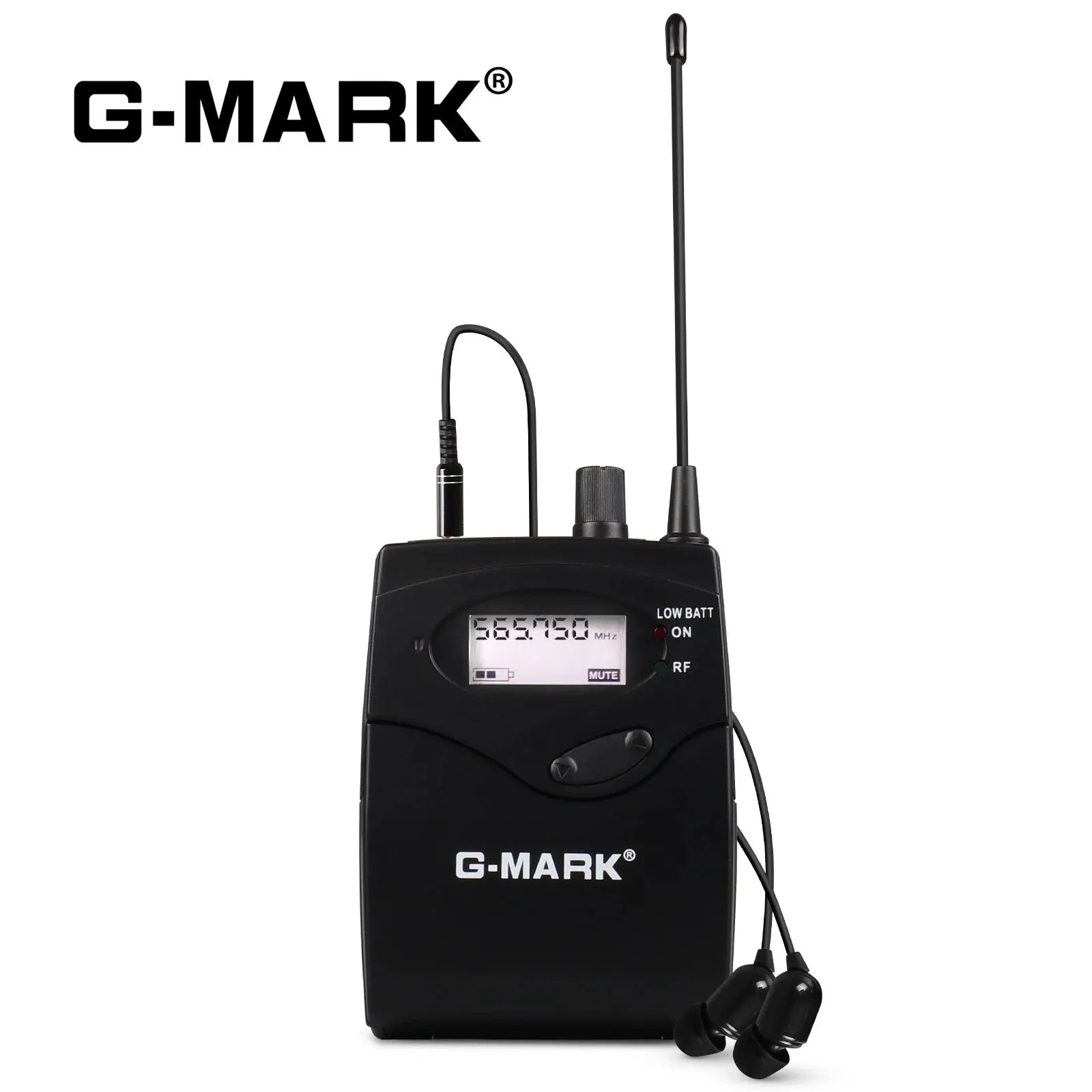 Sistema de monitor intrauditivo inalámbrico G-MARK G5.1IEM UHF mono de un solo canal con frecuencias seleccionables para cantantes, actuaciones en escenario y DJ