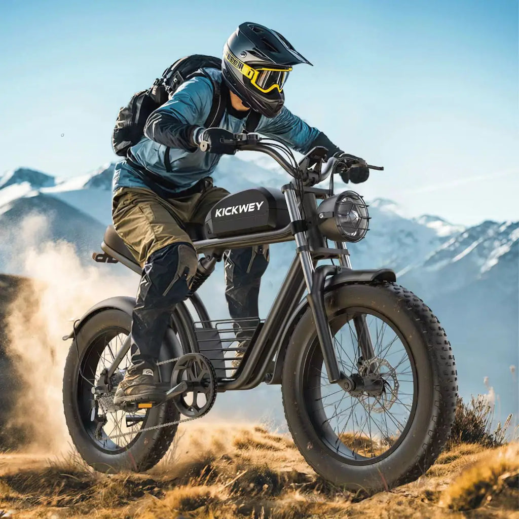 Bicicleta eléctrica Kickwey K7, motor de 1500W, batería de 48V 23AH, bicicleta eléctrica para adultos, neumático grueso de 20 pulgadas, 51 km/h, bicicleta de montaña eléctrica de 7 velocidades