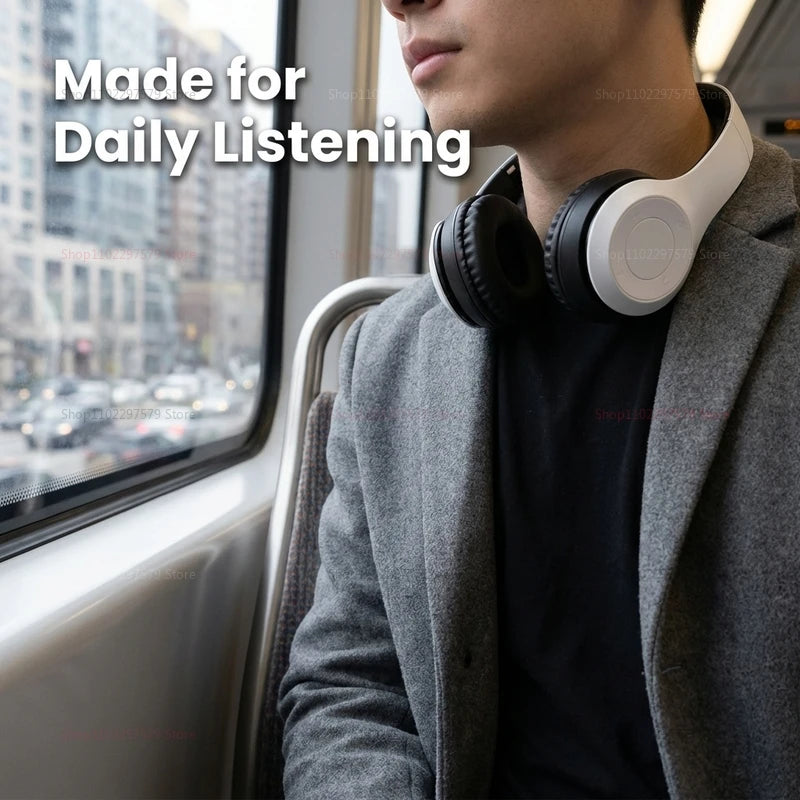 Auriculares inalámbricos Bluetooth P47, plegables, deportivos, adecuados para la oficina, el gimnasio, correr y hacer ejercicio