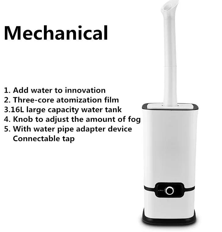 16L 100-240V Industrial Air Ultrasonic Humidifier Mute Commercial Supermarket Vegetables Mist Maker Fogg Makerувлажнители воздух