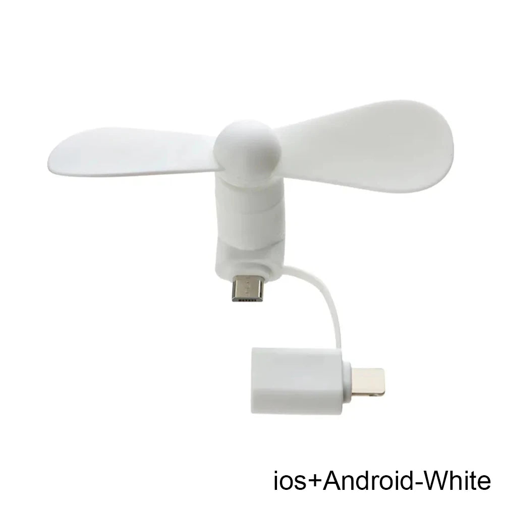 Mini USB Fan Flexible Cooling hand Fan portable Fans Summer Cool laptop Desktop Cell Phone Cooler 2 in 1 Micro USB Type-C plug