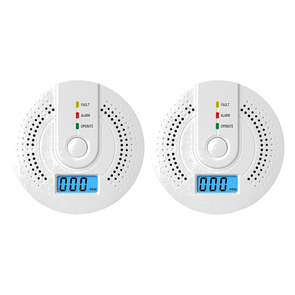 Digital Warning Alarm Sensor Sound Warning Battery Powered Portable CO Detector with LED Indicator CO Sensor for Home Warehouse