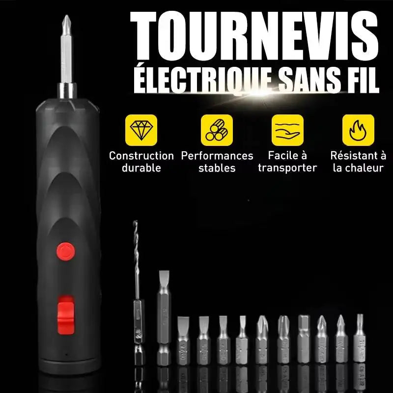 15pcs Mini Electric Screwdriver Set Type-C Rechargeable Cordless Portable Electric Screwdriver Maintenance Repair Tools