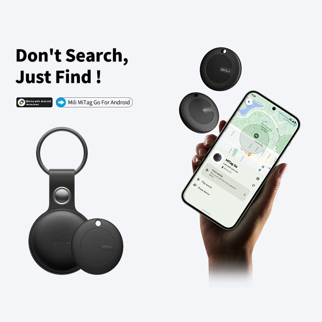 MiLi MiTag Go Bluetooth Tracker For Android Anti-Lost Device Item Finder Intelligent Locator Work With Google Find Hub Smart GPS
