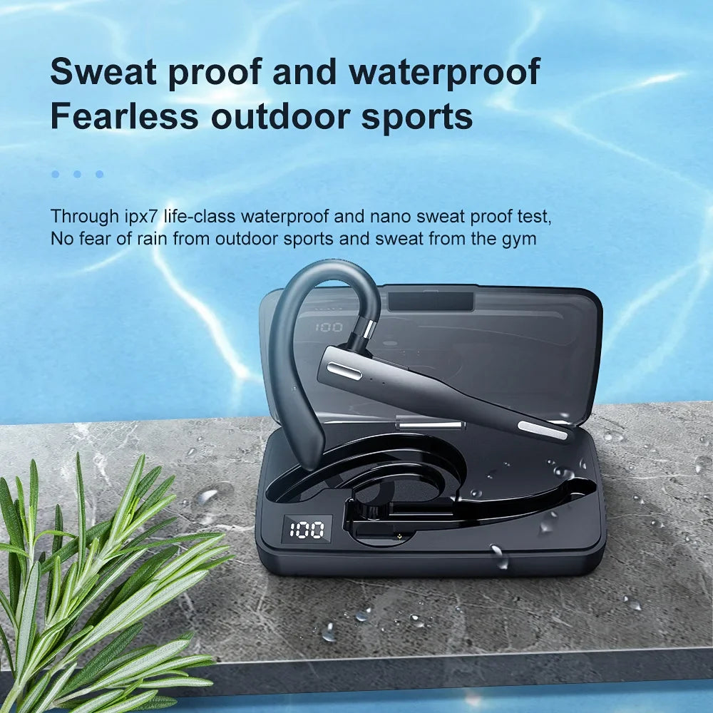Auriculares inalámbricos Bluetooth con micrófono, audífonos con cancelación de ruido ENC, manos libres para negocios y conducción