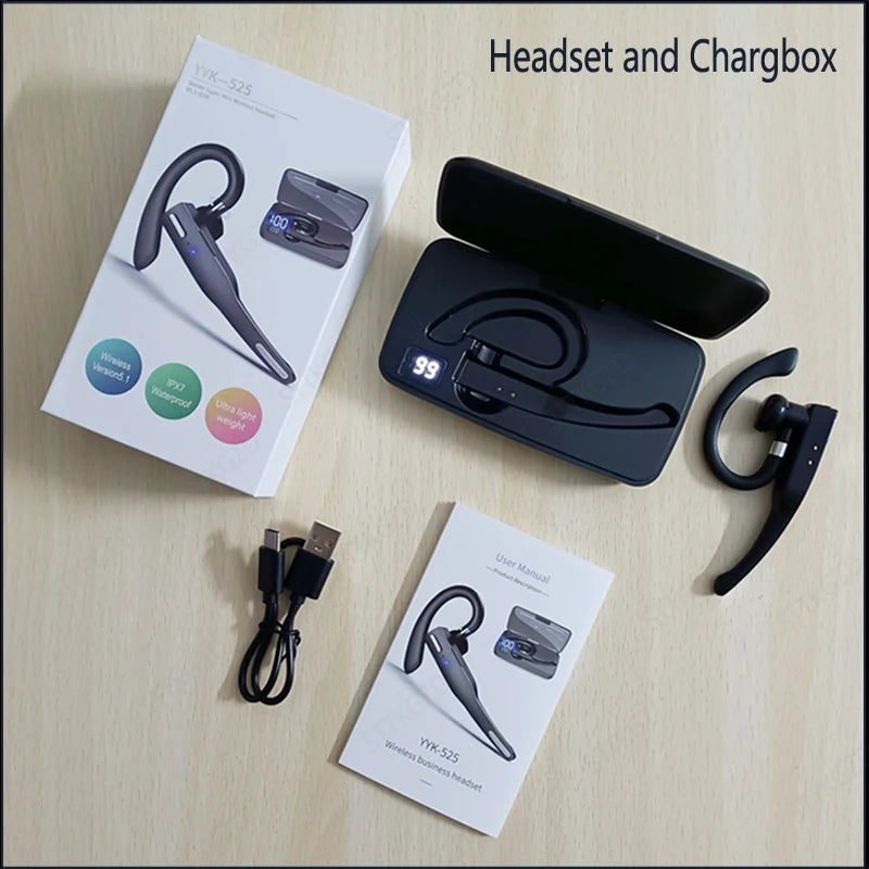 Auriculares Bluetooth Inalámbricos Con Micrófono Auricular ENC Con Cancelación de Ruido Manos Libres Auriculares Para Conducir Negocios