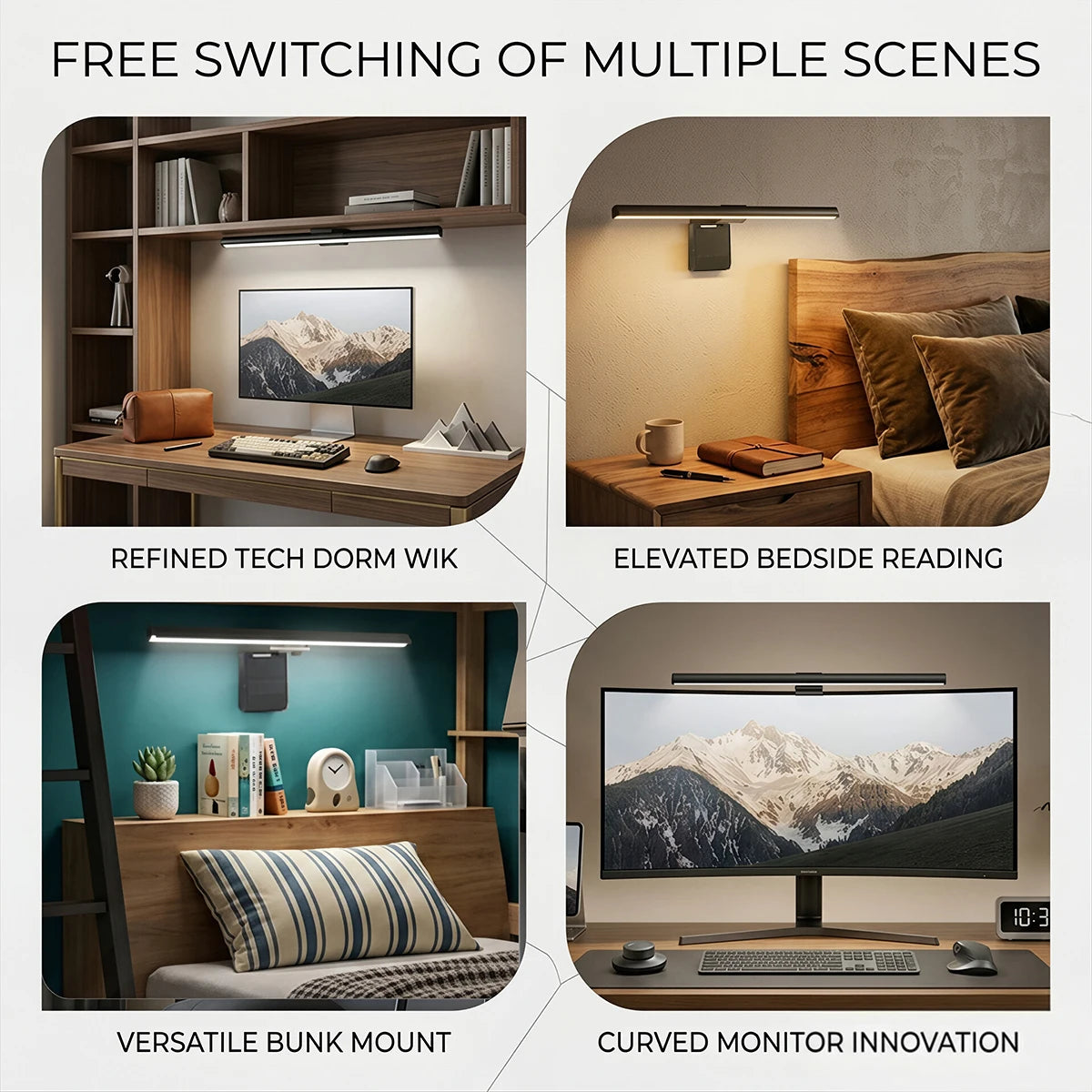 1/2PCS LED Monitor Light Bar Computer Screen Hanging Lights Atmosphere Table Lamp for  Work Study Read Gaming Dimming Lighting