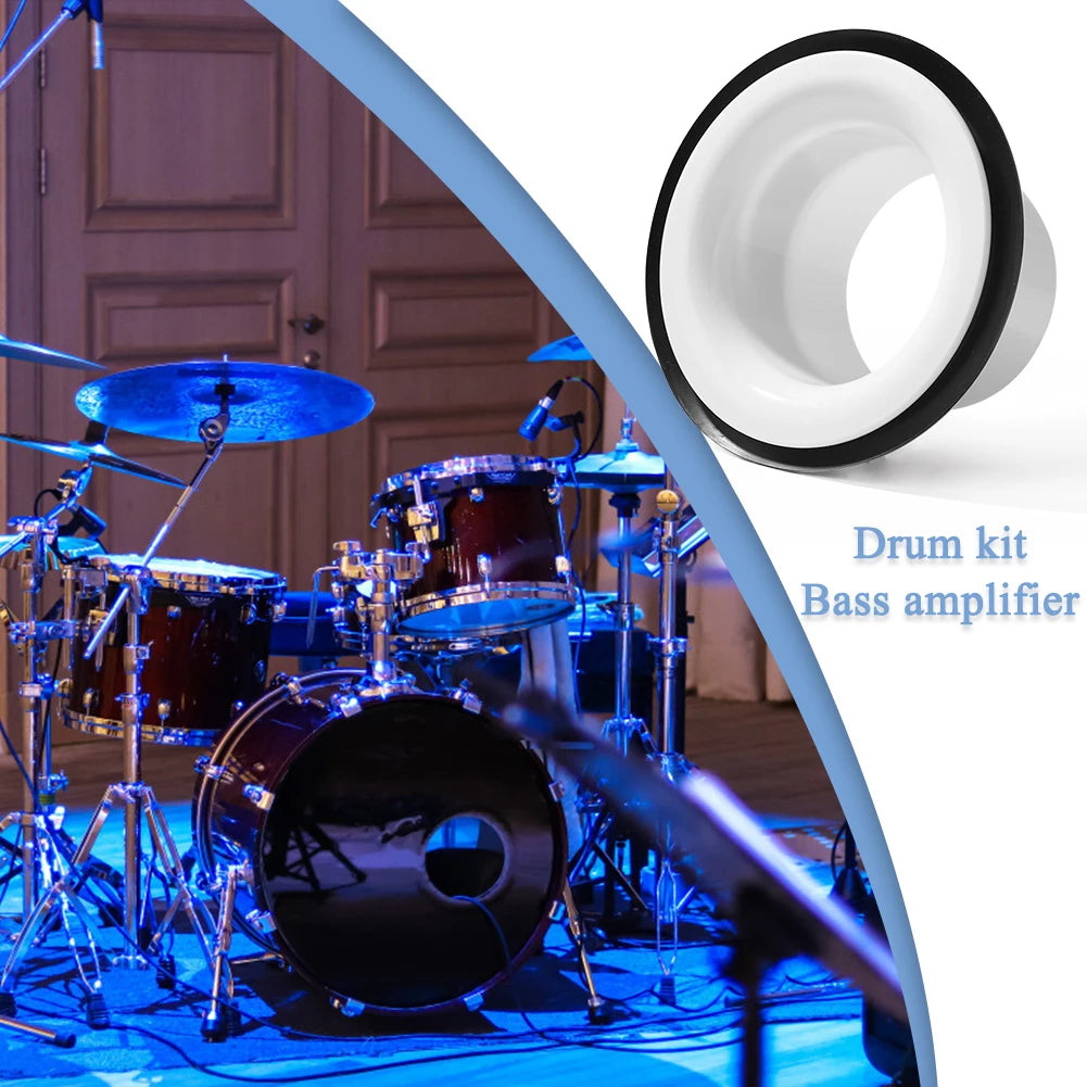 1/2PCS Bass Drum Enhancer Port Insert Enhancement Hole Drum Bottom Microphone Bass Voice Amplifier Kick Booster Drum Accessories