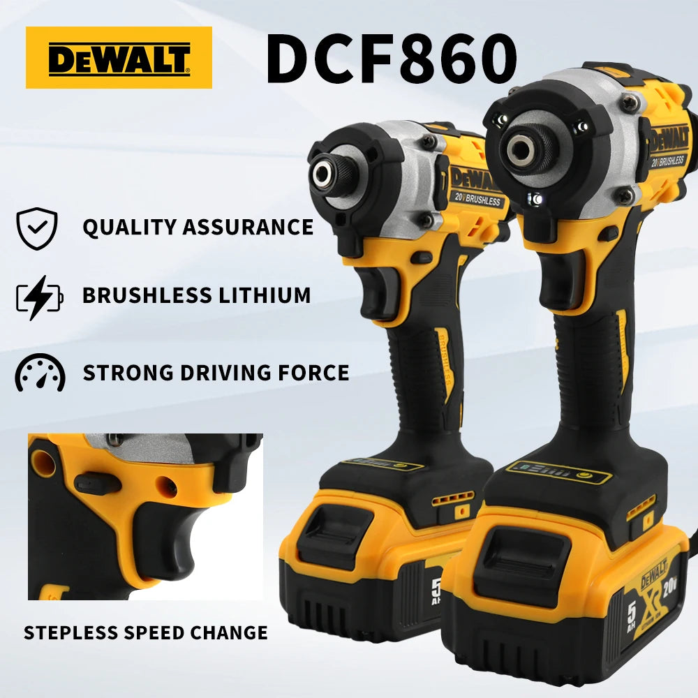 Dewalt DCF860 Lightweight Electric Screwdriver Power Tool Utilizing 20V Battery Compact And Powerful Brand Screwdriver
