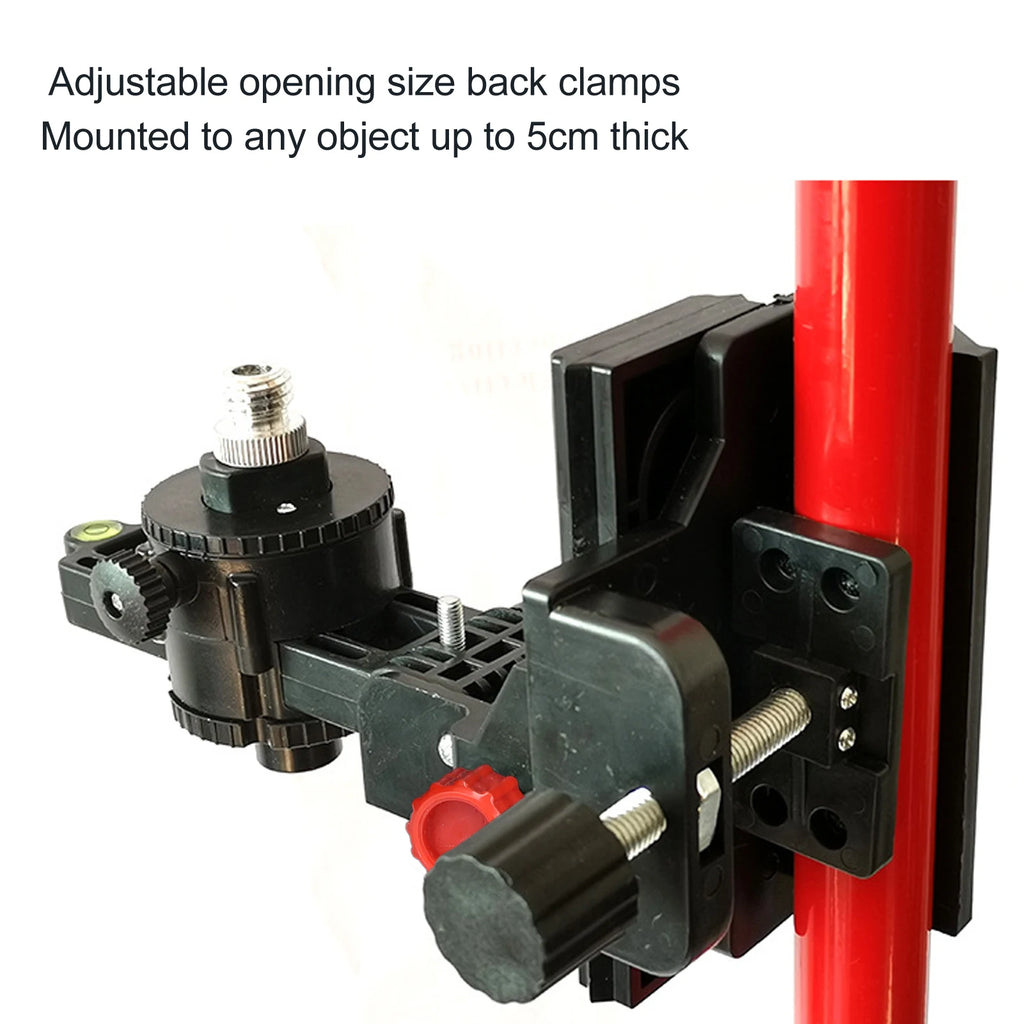 Fine Tuning Bracket Level Adapter 360 Degree Adjustable Support L Shape Pivoting Base with Clip Wall Ceiling Mounted