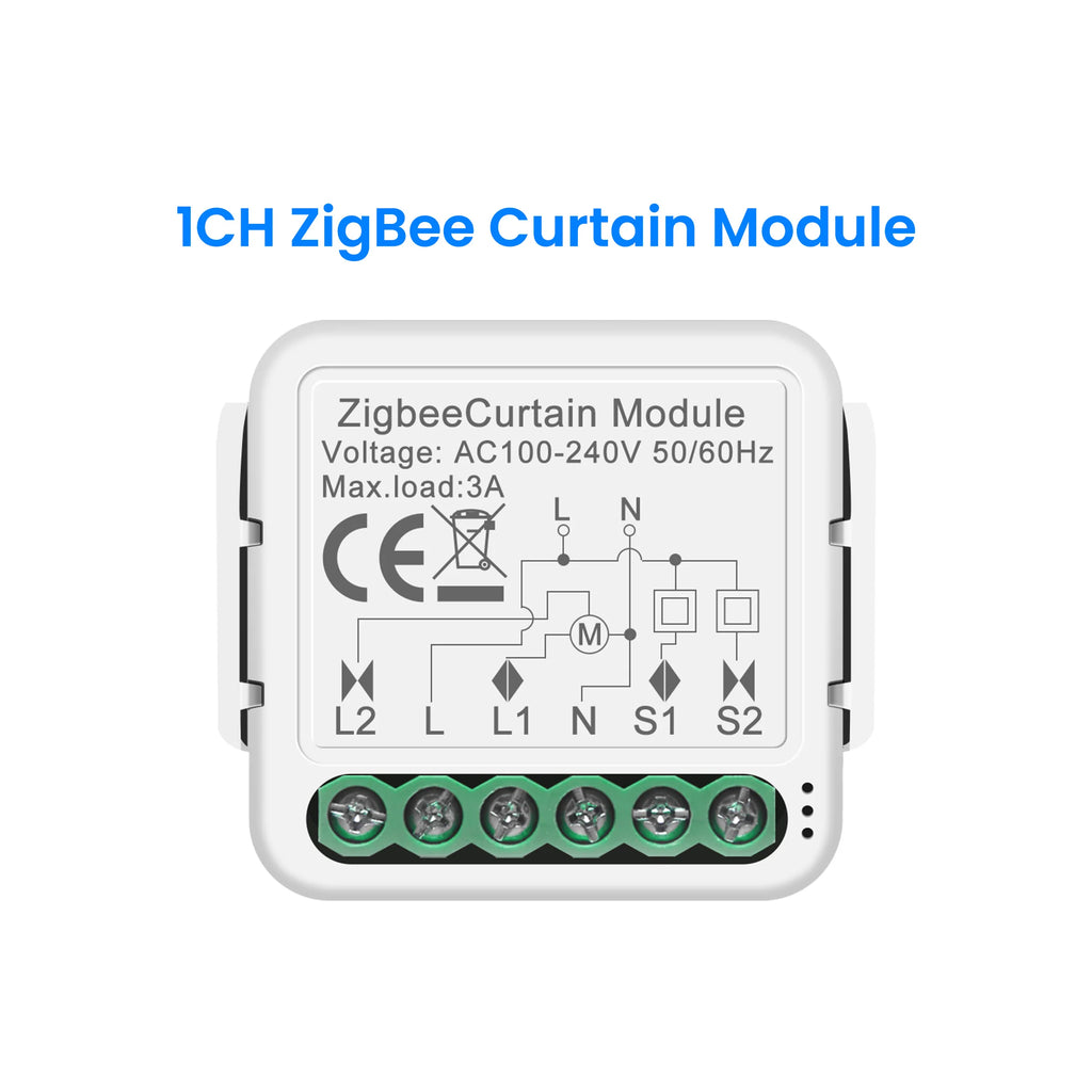 GIRIER Tuya Smart ZigBee/Wi-Fi RF433 Curtain Switch Module for Electric Roller Shutter Blind Motor 1/2CH Works Alexa Hey Google