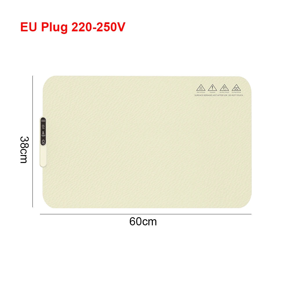 Electric Warming Tray Foldable Silicone Warming Mat Fast Heating Keep Food Hot Constant Mat Food Warming Tray 6 Temp Setting