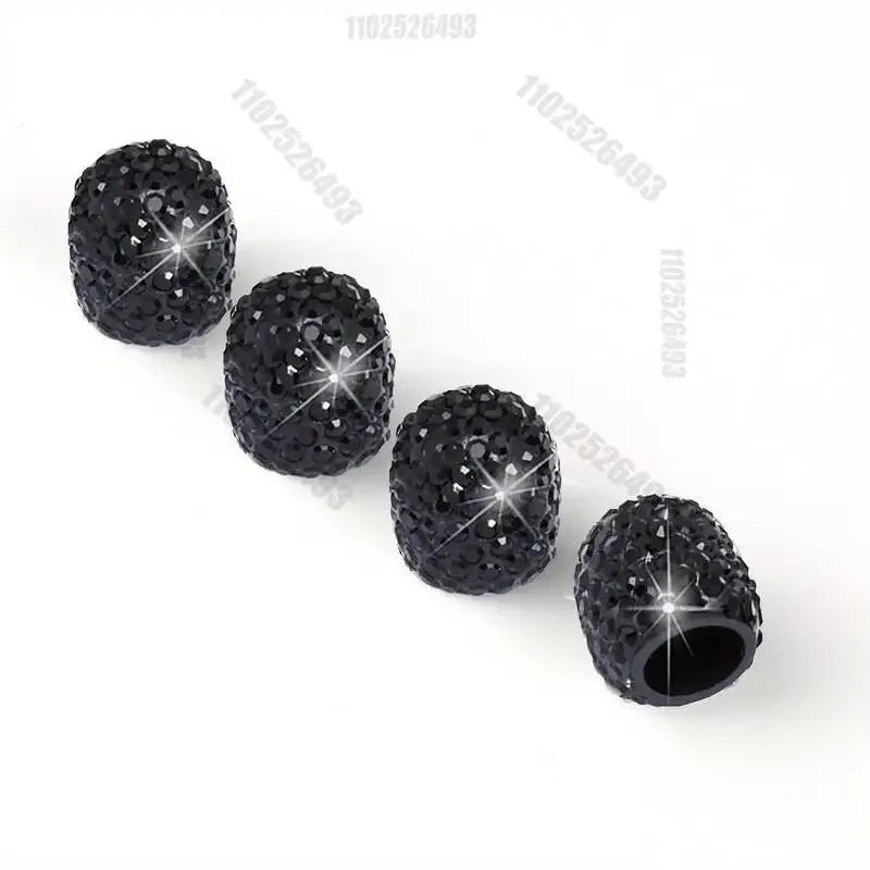 Diamond Crystal Motorcycle Car Tire Valve Caps 4/2pcs Shining Dust-proof Wheel Valve Cover Vehicle Bling Valve Cap Styling Toos