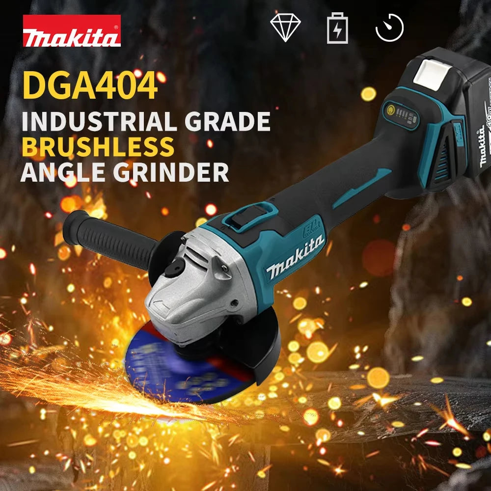 Makita DGA404 Brushless Electric Angle Grinder Rechargeable Cutting Machine 18V High Power Polishing Machine For Makita Battery
