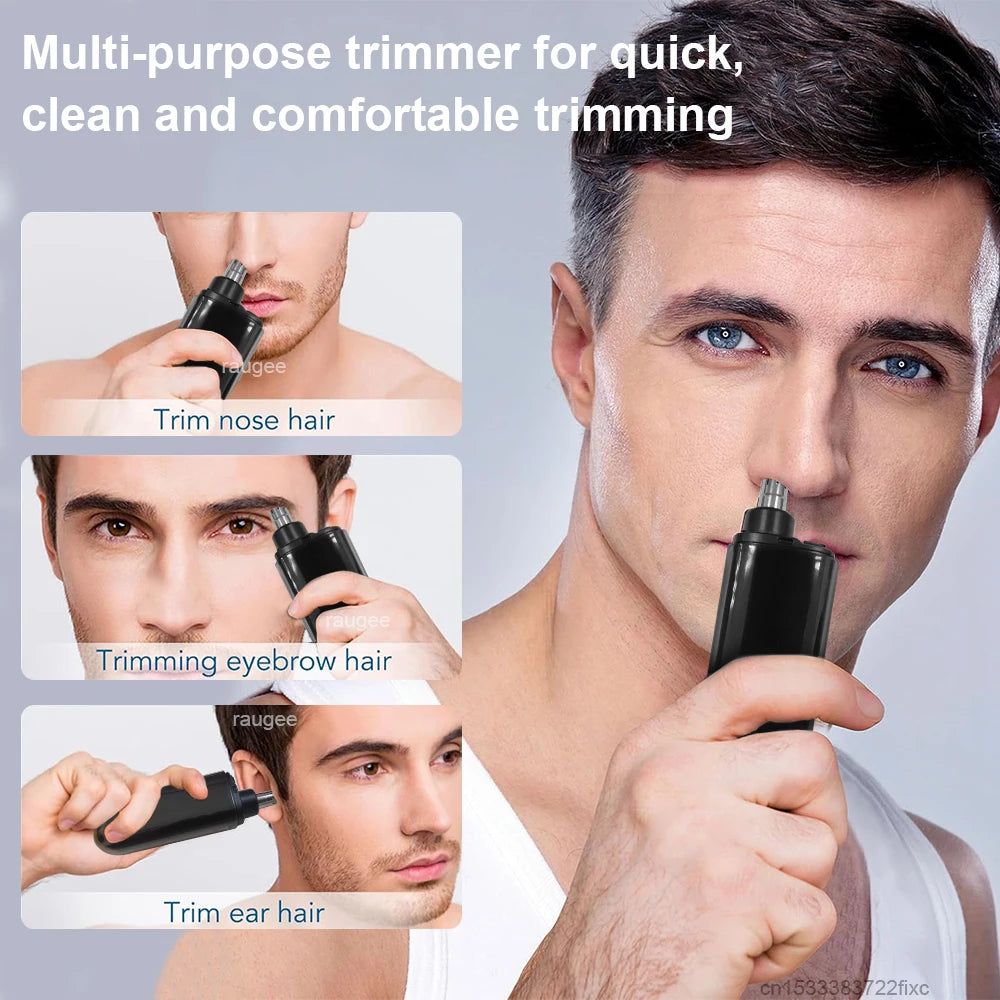 Nose Hair Trimmer for Men USB Rechargeable Mini Pocket Nose Hair Clipper Portable Electric Eyebrow Ear Nose Hair Cutting Machine