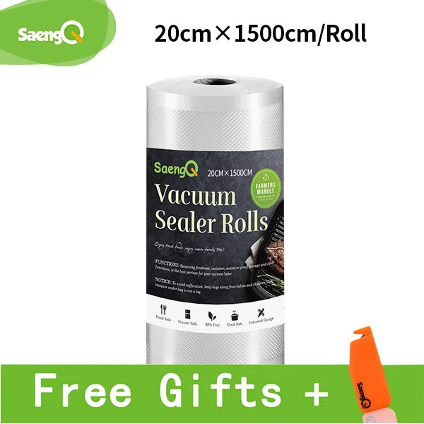 saengQ Vacuum Sealer bags Food Vacuum Bags Sous Vide Storage Bags For Kitchen Vacuum Packaging 1500cm/Rolls