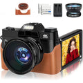 Cámara digital de 56 MP con pantalla abatible 16X para fotografía, grabación de vídeo 4K, videocámara para Vlog, transmisión en vivo en YouTube, cámara web y selfis