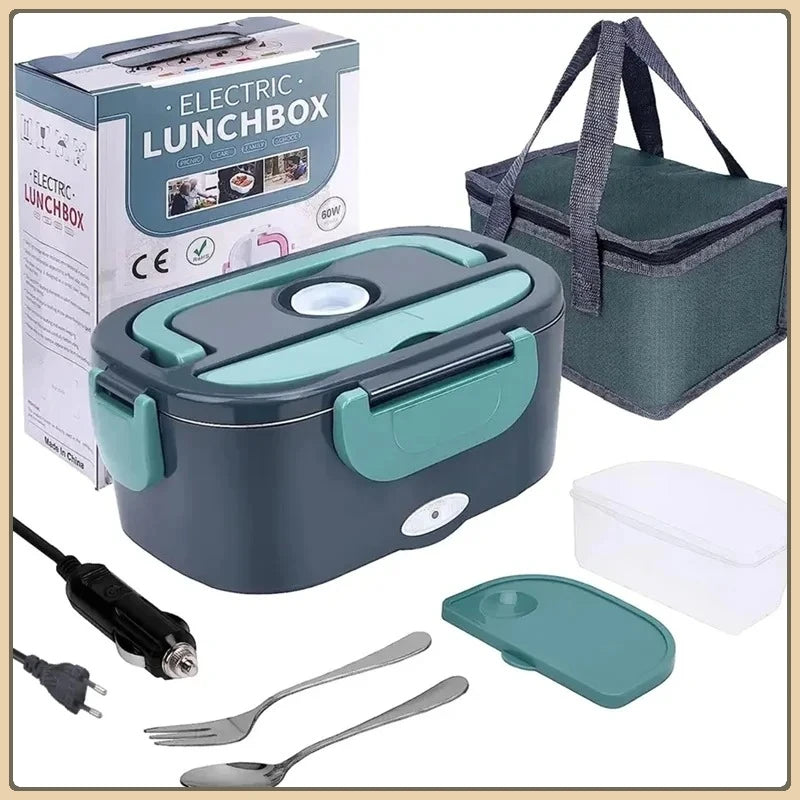 1.5L 60W Electric Lunch Box Food Warmer Portable Leak Proof Car Home Heater for Truckers Lunch Heating Microwave