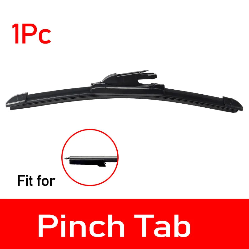Kcimo 1Pc Front Car Wiper Blades Durable Rubber Soft Frameless Bracketless Brushes Windshield Windscreen Window Accessories