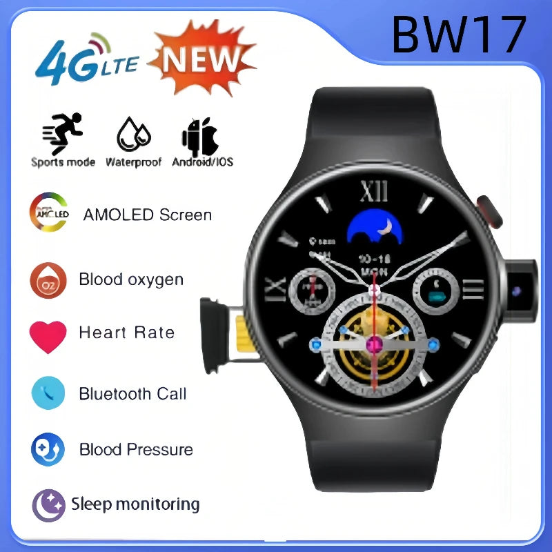 BW17 Smart Watch 1.5inch AMOLED Screen Bluetooth Calling Health Monitor Men Outdoor Multiple Sports Modes Fitness Smartwatch