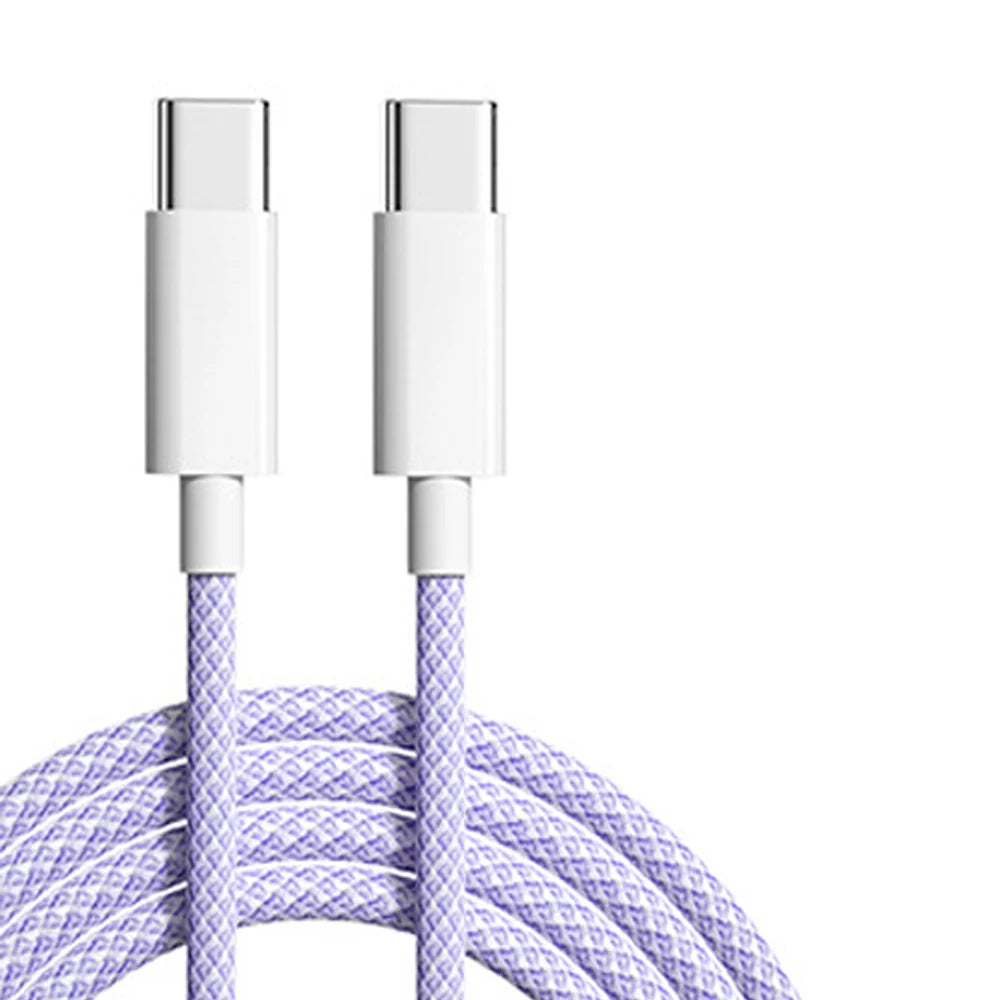 60W 6A USB Type C to Type C Cable Data Line For Iphone 15 Xiaomi Poco Fast Charging USB C Cable Type C Data Charge Cord Wire 20V