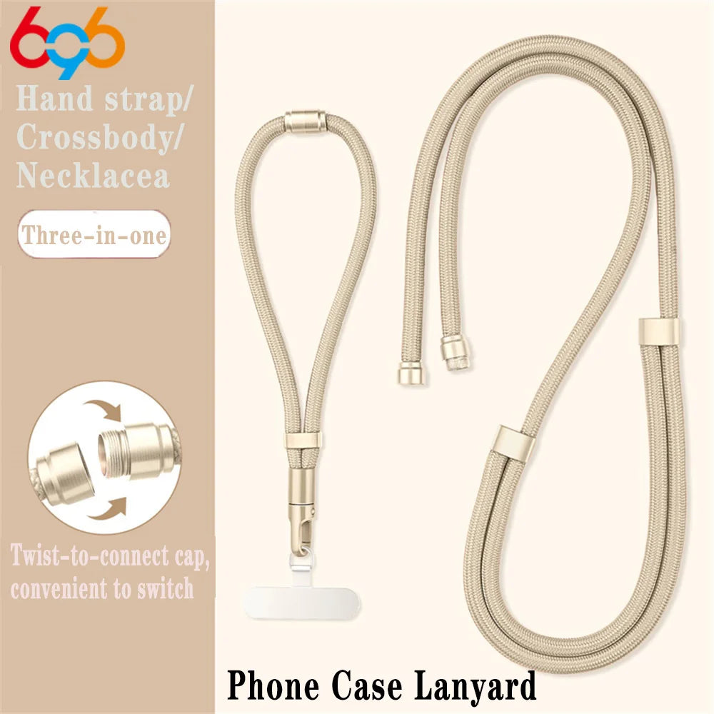 Universally Minimalist Wrist Strap Phone Crossbody Lanyard With Adjustable Drop-Proof DesignTether Tabs For All Mobile Phones