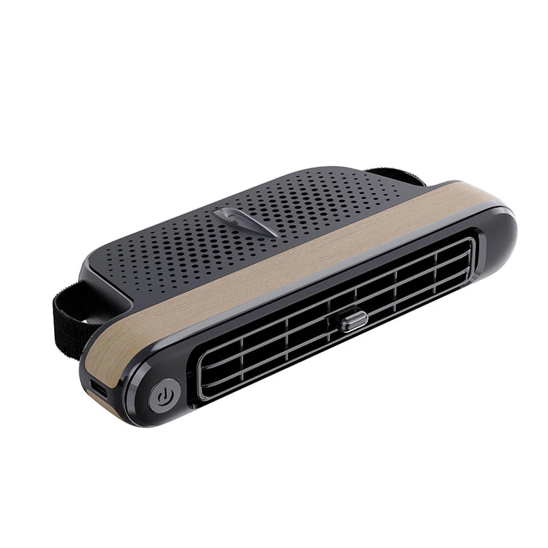 2024 New Portable Car Seat Cooling Fan USB Car Fan Cooler Mini Air Conditioner with 3 Gears Built-in Twin Turbo Fans Low Noise