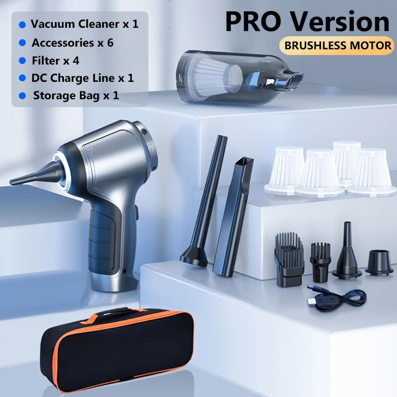 Car Wireless Vacuum Cleaner Strong Suction Handheld  Wet Dry Auto Vacuum Home & Car Dual Use Mini Vacuum Cleaner Home Appliance