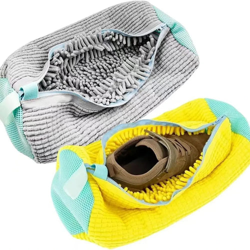 1PCS Wash Shoes Bag Padded Net Laundry Shoes Protector Fluffy fibers Polyester Washing Shoes Machine Laundry Bag Drying Bags