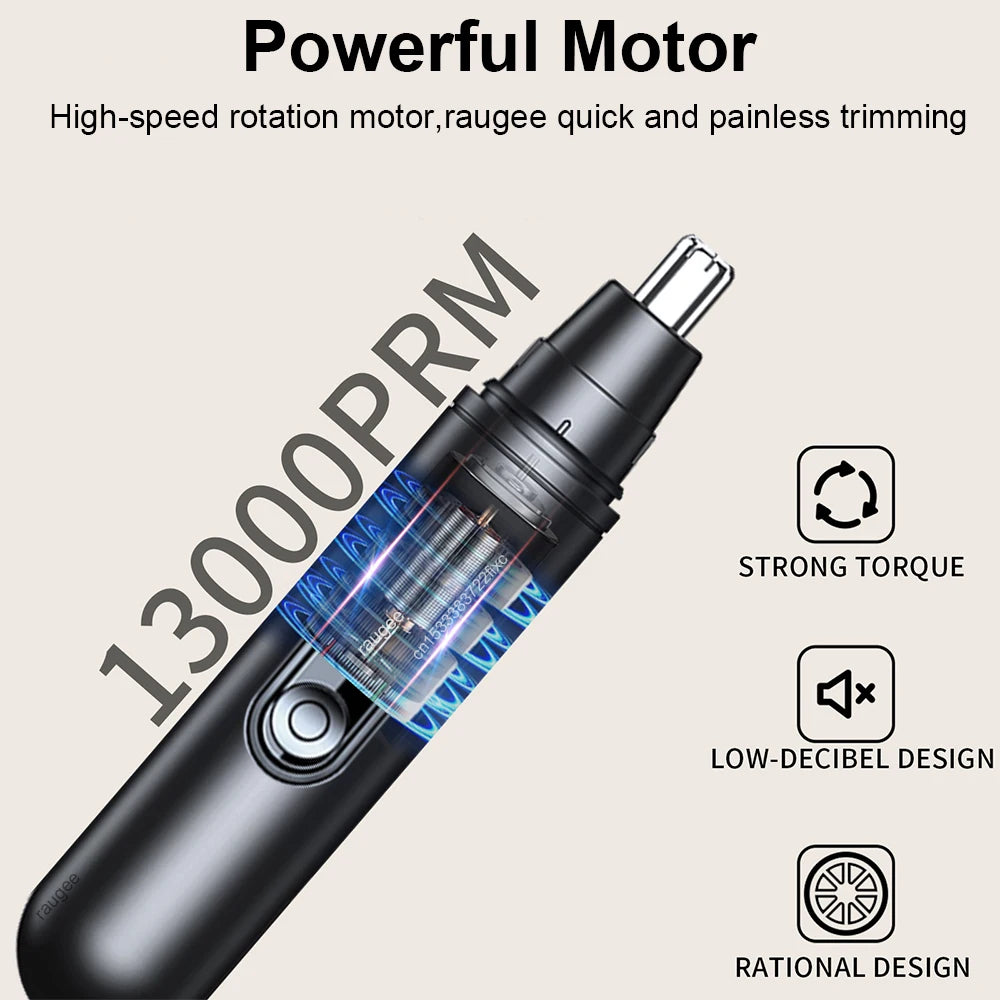 Mini Nose Hair Trimmer Rechargeable Electric Nose Hair Clipper Portable Automatic Shaving for Men Nose Eyebrow Ear Hair Remover