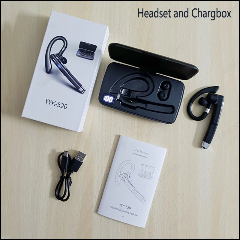 Auriculares inalámbricos con micrófono, audífonos Bluetooth con cancelación de ruido ENC, manos libres para negocios, conducción