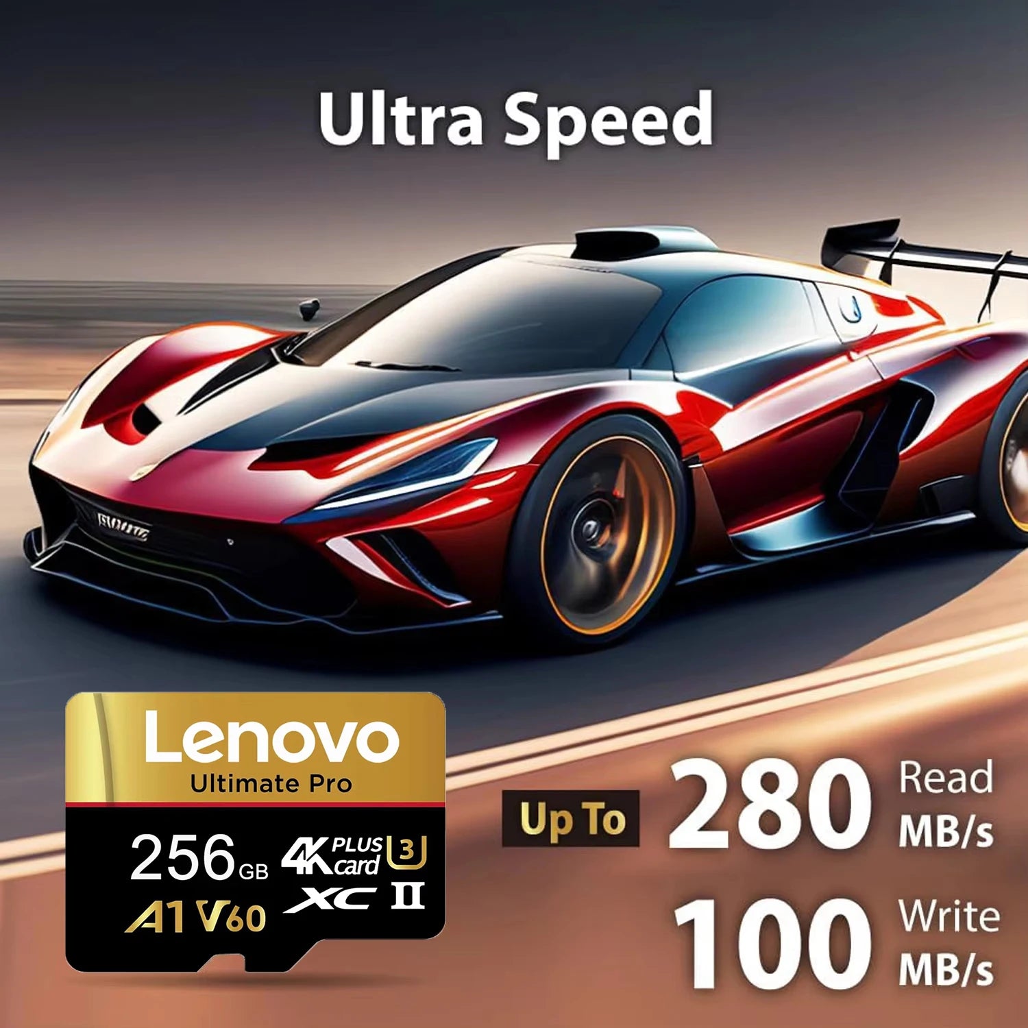 Lenovo Stable 512GB SD Cards Micro TF SD Memory Card TF Cards 256GB 128GB A2 for Android/Laptop/Phone/Smartphone/PC