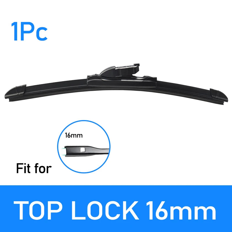 1Pc Universal Front Car Wiper Blades Durable Rubber Soft Frameless Bracketless Brushes Windshield Windscreen Window Accessories