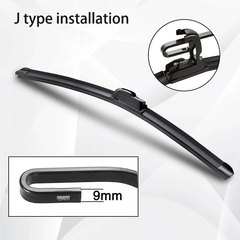 For BMW MINI Cooper R50 R53 2001-2006 Car Front Wiper U-Shape Soft Rubber Boneless Wiper HD Silent Durable Wiper 19"+18"
