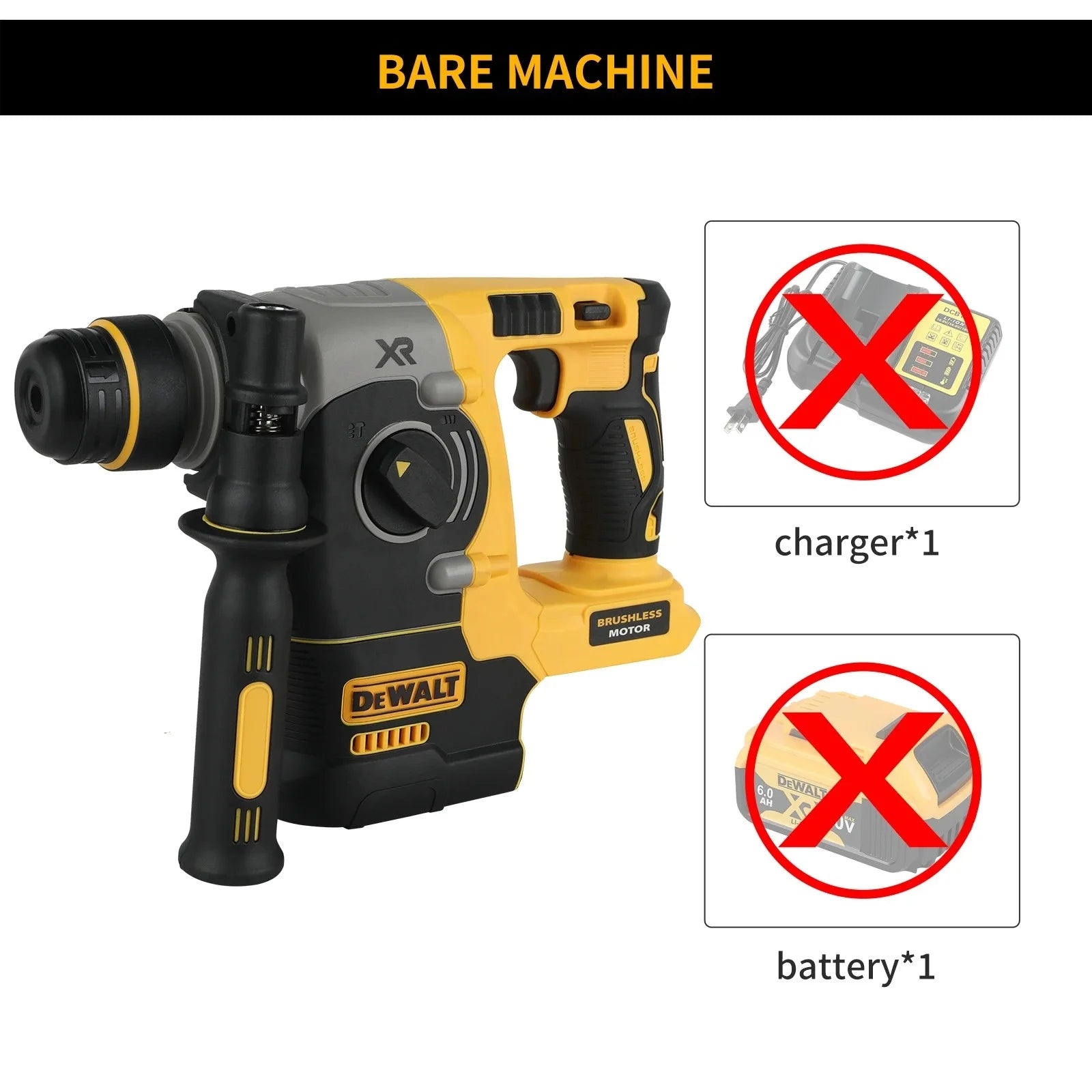 DEWALT DCH273 Rotary Percussion Drill 18V/20V MAX SDS Brushless 1 Inch PLUS L-shaped Woodworking Impact Drill（no Battery）