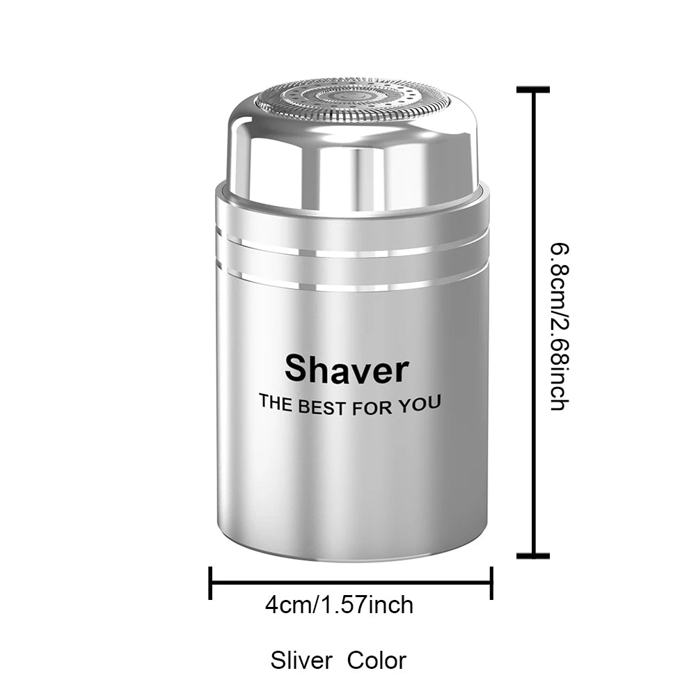 Electrical Mini Shaver for Men 3D Floating Blade IPX7 Washable Type-C USB Rechargeable Shaving Beard Machine for Home Travel