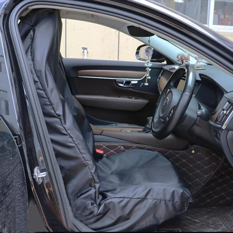 Car Seat Cover for Front Rear Seats Waterproof Antifouling Dust Covers for Steering Wheel Trunk Mat