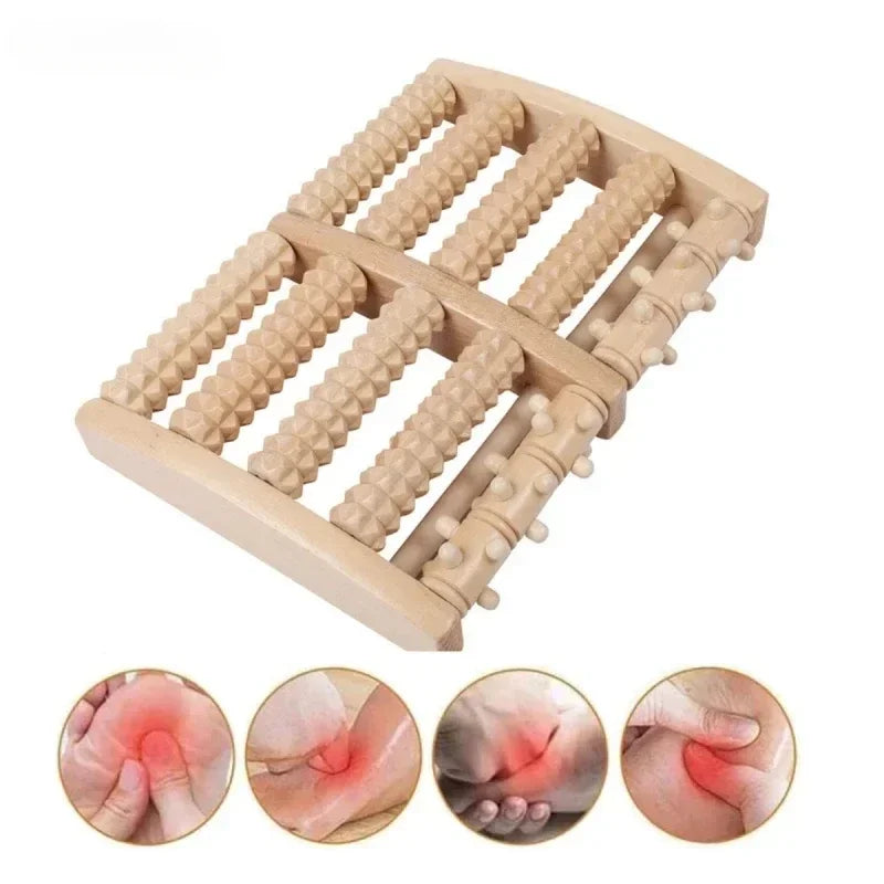 Rodillo de madera para pies, masajeador de pies para el alivio de la fascitis plantar, masajeador de pies para la neuropatía y para mejorar la circulación sanguínea, herramienta para el cuidado de la salud