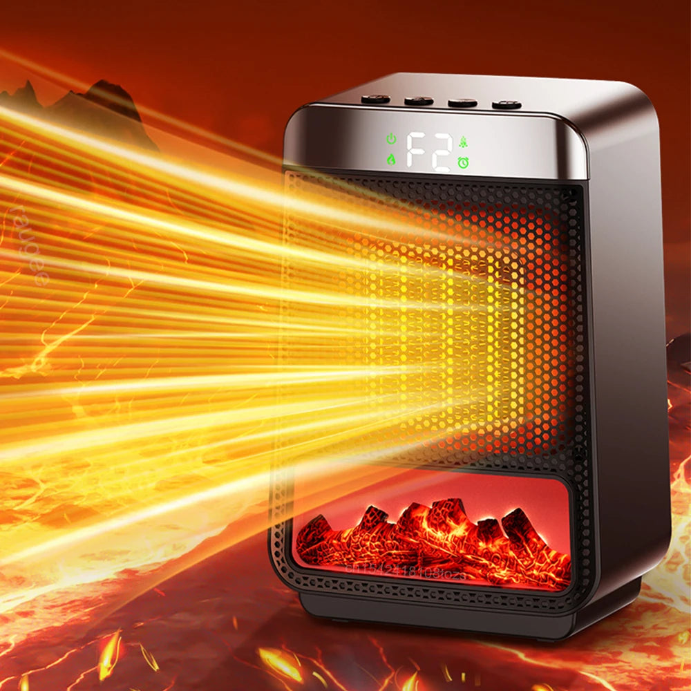 Calentador eléctrico de sobremesa con ventilador de aire caliente con termostato para el hogar, el dormitorio y la oficina
