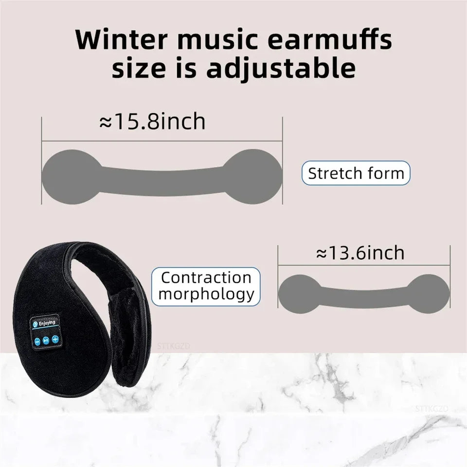 Orejas de invierno inalámbricas Auriculares Bluetooth Orejeras Tapones para los oídos Gorro informal Deportes equitación más cálido Orejera para hombres mujeres música Auriculares
