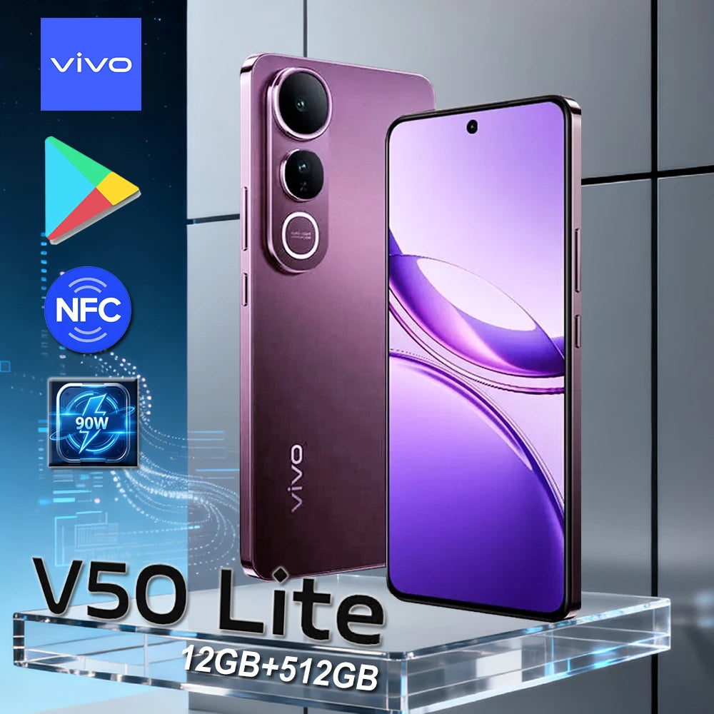 VIVO V50Lite 6.77-inch AMOLED screen high-value smartphone/12+512GB large-capacity storage/6500mAh super battery life standby