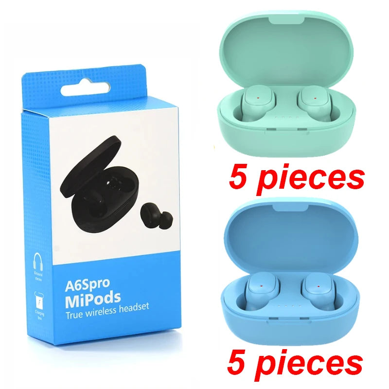 10 Piezas al por mayor A6S TWS Auriculares inalámbricos Bluetooth 5.0 Estéreo Auriculares con micrófono para ISO Android