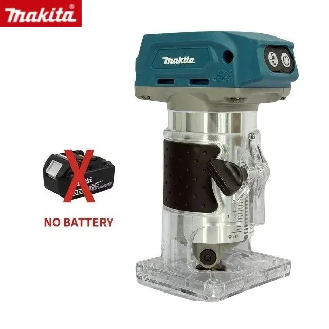 Recortadora inalámbrica Makita DRT50, máquina de recortar recargable, herramienta de ranurado sin escobillas, máquina de grabado de carpintería y fresado