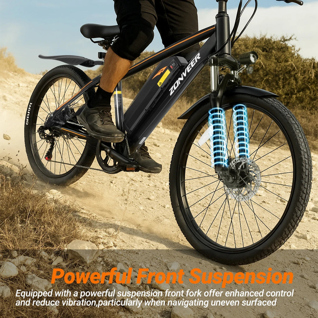 【1 año de garantía】Bicicleta eléctrica M26, motor de pico de 1000W, batería de litio de 360WH, bicicleta eléctrica de ciudad de 26 pulgadas UL2849